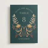 "Autumnal Arch" - Table Numbers in Deep Sea by Erin German - Front