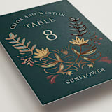 "Autumnal Arch" - Table Numbers in Deep Sea by Erin German - Detail