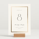 "Chisel" - Table Numbers in Quartz by Kristie Kern - Displayed (stand not included)