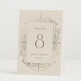 "Ornate Elegance" - Table Numbers in Ivory by Maria Hilas-Louie - Folded