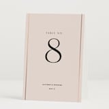 "Deco Band" - Table Numbers in Blush by Kindred Fields - Folded