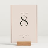 "Deco Band" - Table Numbers in Blush by Kindred Fields - Displayed (stand not included)