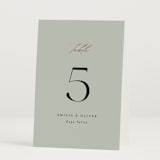 "Gilded Script" - Table Numbers in Sage by Angela Thompson - Folded
