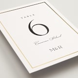 "Timeless Charm" - Table Numbers in Moonstone by Lucrecia Caporale - Detail