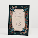 "Wedding birds" - Table Numbers in Onyx by Ana de Sousa - Folded