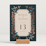 "Wedding birds" - Table Numbers in Onyx by Ana de Sousa - Displayed (stand not included)