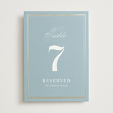 "Polished" - Table Numbers in Powder Blue by Jennifer Postorino - Front