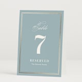 "Polished" - Table Numbers in Powder Blue by Jennifer Postorino - Folded