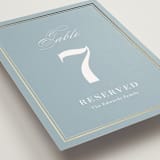 "Polished" - Table Numbers in Powder Blue by Jennifer Postorino - Detail