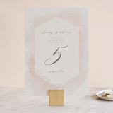 "Sparkling Champagne" - Table Numbers in Blush by Kristie Kern - Front
