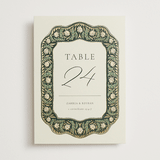 "Frame" - Table Numbers in Emerald by Jen Owens - Front