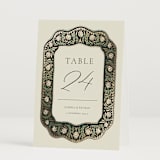 "Frame" - Table Numbers in Emerald by Jen Owens - Folded