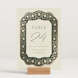 "Frame" - Table Numbers in Emerald by Jen Owens - Displayed (stand not included)