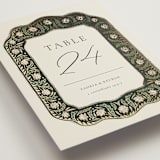 "Frame" - Table Numbers in Emerald by Jen Owens - Detail