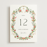 "Tropica" - Table Numbers in Papaya by Susan Moyal - Front