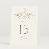"Posy" - Table Numbers in Blush by Everett Paper Goods - Folded