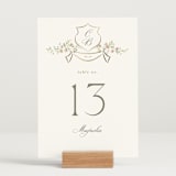 "Posy" - Table Numbers in Blush by Everett Paper Goods - Displayed (stand not included)