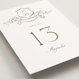 "Posy" - Table Numbers in Blush by Everett Paper Goods - Detail