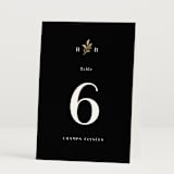"Petite Sprig" - Table Numbers in Black Dahlia by Olivia Raufman - Folded