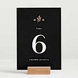 "Petite Sprig" - Table Numbers in Black Dahlia by Olivia Raufman - Displayed (stand not included)