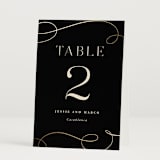 "Black Tie Affair" - Table Numbers in Onyx by Hooray Creative - Folded