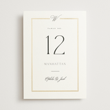 "Elegant Type" - Table Numbers in Pearl by Leah Bisch - Front