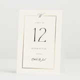"Elegant Type" - Table Numbers in Pearl by Leah Bisch - Folded