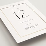 "Elegant Type" - Table Numbers in Pearl by Leah Bisch - Detail
