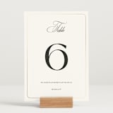 "Loren" - Table Numbers in Cotton by Christie Garcia - Displayed (stand not included)