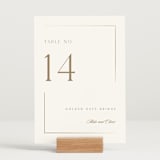 "The Gallery" - Table Numbers in Quartz by Kristie Kern - Displayed (stand not included)