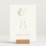 "Marmont" - Table Numbers in Lilac by Kristie Kern - Displayed (stand not included)