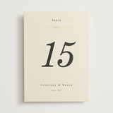"Bow Tie" - Table Numbers in Ivory by Baumbirdy - Front