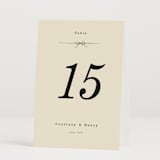 "Bow Tie" - Table Numbers in Ivory by Baumbirdy - Folded