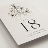 "Hand Illustrated Whimsical Chandelier" - Table Numbers in Noir by Jackie Crawford - Detail