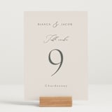 "Eloquent" - Table Numbers in Ivory by Angela Thompson - Displayed (stand not included)
