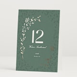 "Southern Romance" - Table Numbers in Eucalyptus by Simona Camp - Folded