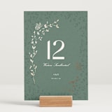 "Southern Romance" - Table Numbers in Eucalyptus by Simona Camp - Displayed (stand not included)