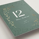 "Southern Romance" - Table Numbers in Eucalyptus by Simona Camp - Detail