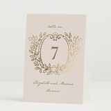 "Manuet" - Table Numbers in Vanilla by Petra Kern - Folded