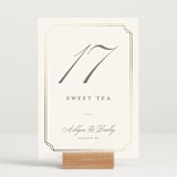 "Formally" - Table Numbers in Mist by Sarah Brown - Displayed (stand not included)