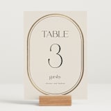"oval" - Table Numbers in Sandstone by Lori Wemple - Displayed (stand not included)