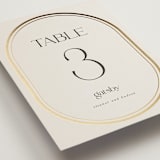 "oval" - Table Numbers in Sandstone by Lori Wemple - Detail