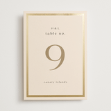 "Framed Photo" - Table Numbers in Latte by Stacy Maalouf - Front