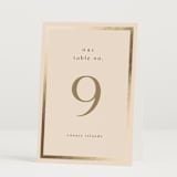 "Framed Photo" - Table Numbers in Latte by Stacy Maalouf - Folded