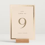 "Framed Photo" - Table Numbers in Latte by Stacy Maalouf - Displayed (stand not included)