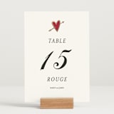"Amore" - Table Numbers in Snow by Ani Somi - Displayed (stand not included)