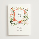 "Fleur" - Table Numbers in Verona Sunset by Sarah Knight - Front