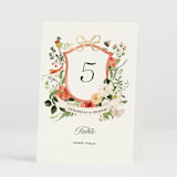 "Fleur" - Table Numbers in Verona Sunset by Sarah Knight - Folded