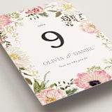 "Timeless Blooms" - Table Numbers in Peony by Susan Moyal - Detail
