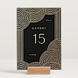 "ionic" - Table Numbers in Onyx by Lori Wemple - Displayed (stand not included)